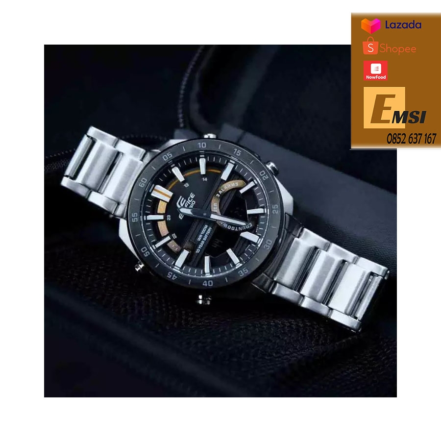 Đồng Hồ Casio Nam ERA-120DB-1B - Dây Thép Không Gỉ 52mm - Emsi.vn