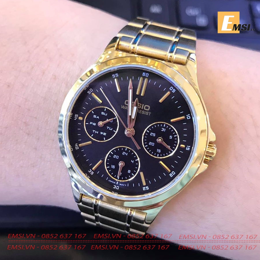 Casio LTP-V300G-1A - Đồng Hồ Nữ - Pin/Quartz - Kính Khoáng - Size Mặt 33.2mm EMSI.VN