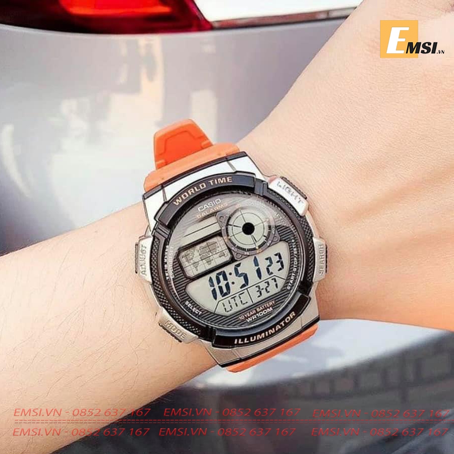 Casio AE-1000W-4B - Đồng Hồ Nam - Điện Tử - Size Mặt 43.8mm - Kính Nhựa EMSI.VN