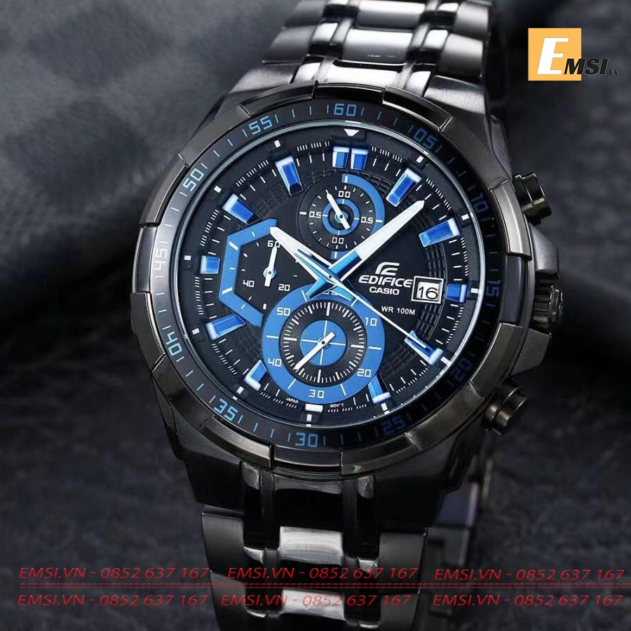 Casio Edifice EFR-539BK-1A2 - Đồng Hồ Nam - Pin / Quartz - Kính Khoáng - Size Mặt 49.5mm EMSI.VN