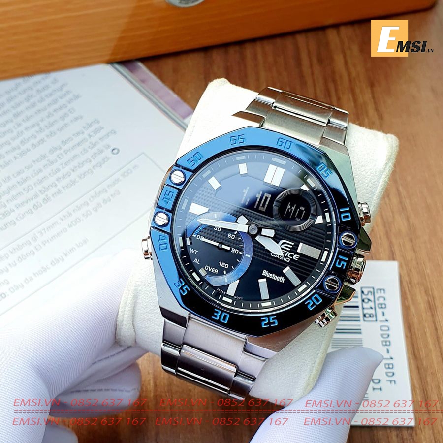 Edifice ECB-10DB-1BDF - Đồng Hồ Nam - Điện Tử - Kính Khoáng - Size Mặt 48.5mm EMSI.VN