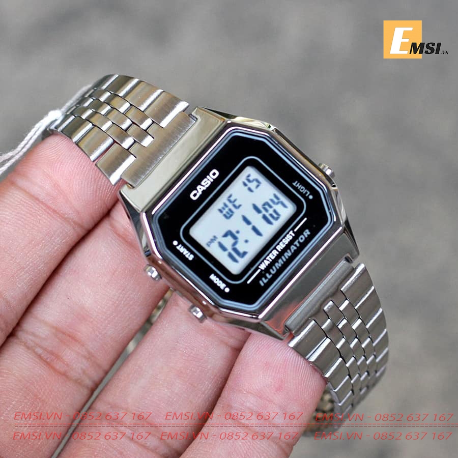 Casio LA680WA-1D - Kính nhựa - Đồng hồ nữ - Đồng hồ điện tử - Size mặt 28.5mm EMSI.VN