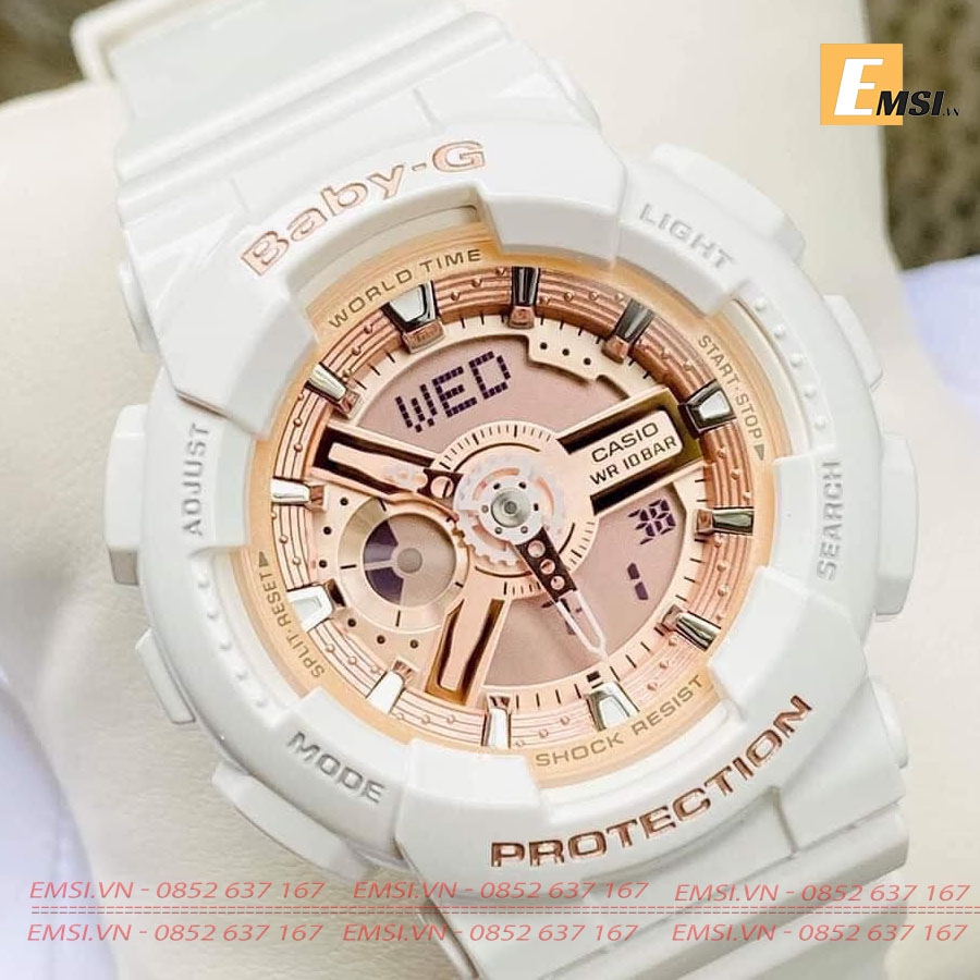 Baby-G BA-110-7A1DR - Đồng Hồ Nữ - Điện Tử - Kính Khoáng - Size Mặt 43.5mm EMSI.VN
