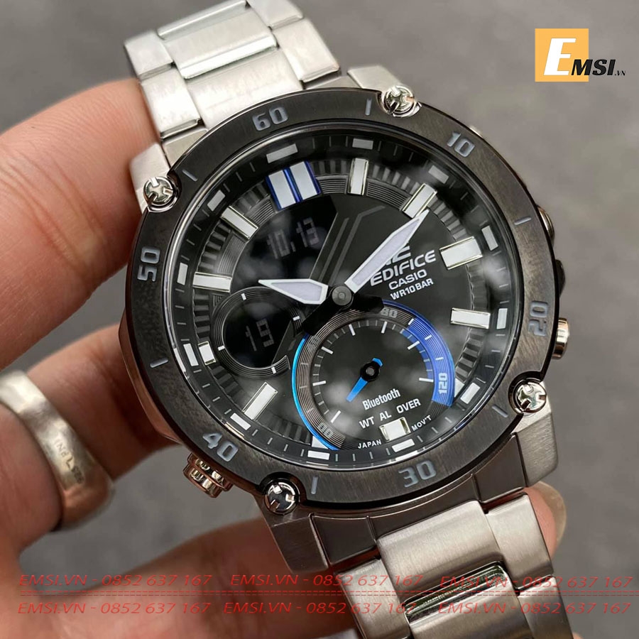 Edifice ECB-20DB-1ADF - Đồng Hồ Nam - Pin/Quartz - Size Mặt 46mm - Kính Khoáng EMSI.VN