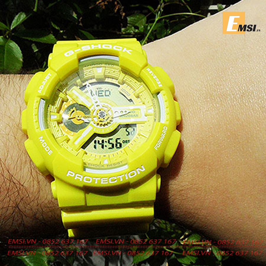 Đồng Hồ Cặp Đôi Casio G-Shock & Baby-G GA-110BC-9ADR & BA-110CA-9ADR Size mặt Nam 51,2mm, Size mặt nữ 43,4mm EMSI.VN