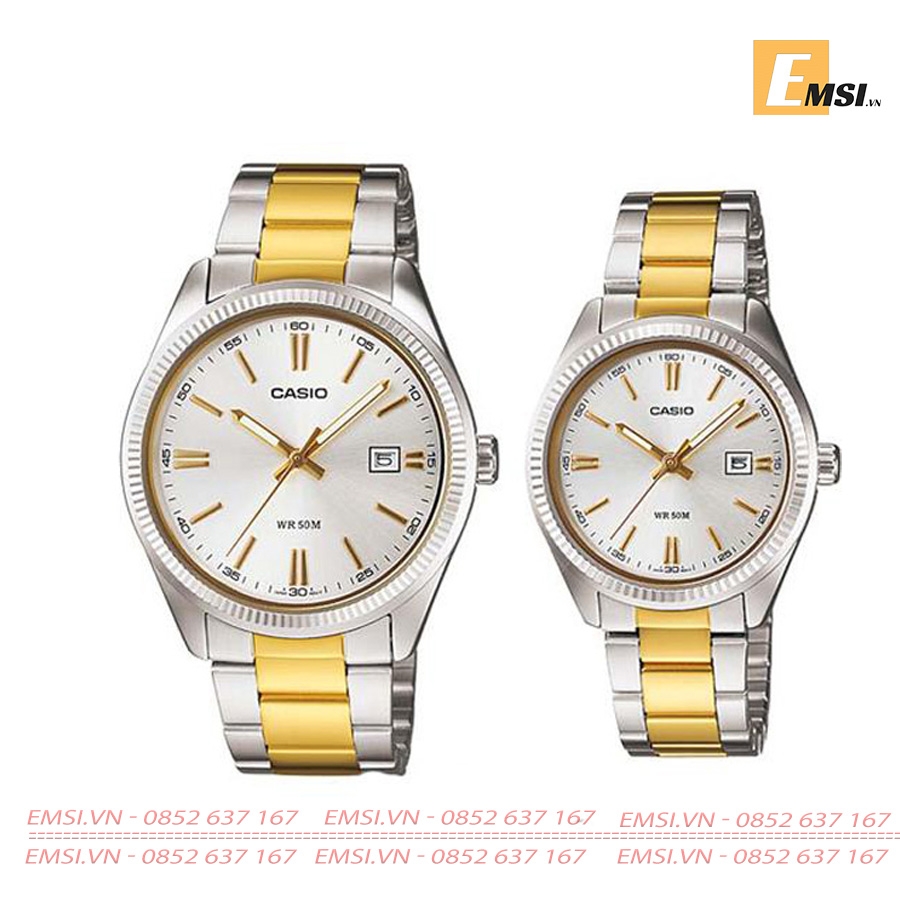Đồng Hồ Cặp Đôi Casio MTP-1302SG-7AVDF & LTP-1302SG-7AVDF Size mặt 38.5mm & 30.2mm EMSI.VN