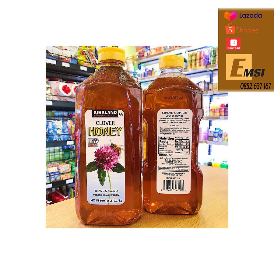 Mật ong Kirkland Clover Honey 2.27kg - Mật ong nguyên chất Mỹ