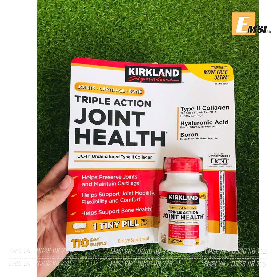 Viên uống UC II hỗ trợ khớp Kirkland Signature Triple Action Joint Health 110 viên