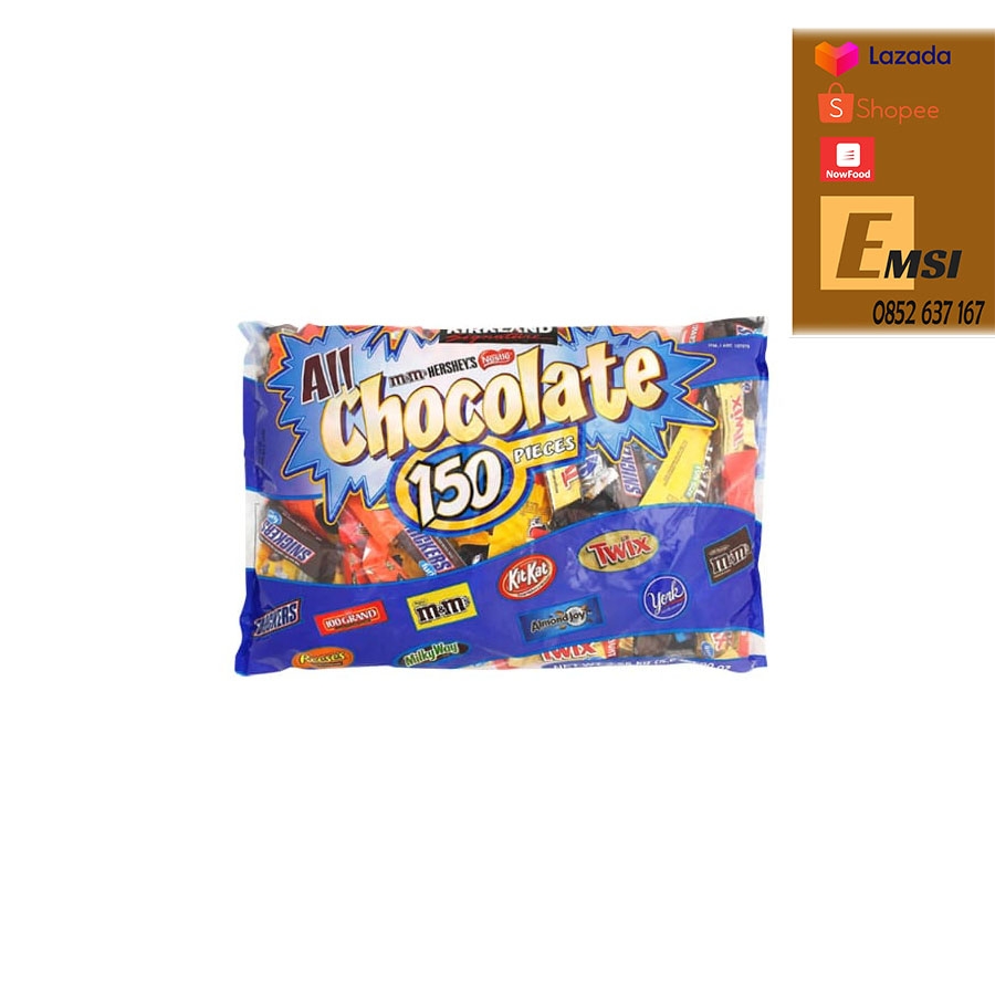 Kẹo Socola tổng hợp All Chocolate 150 Pieces 2.55kg của Mỹ