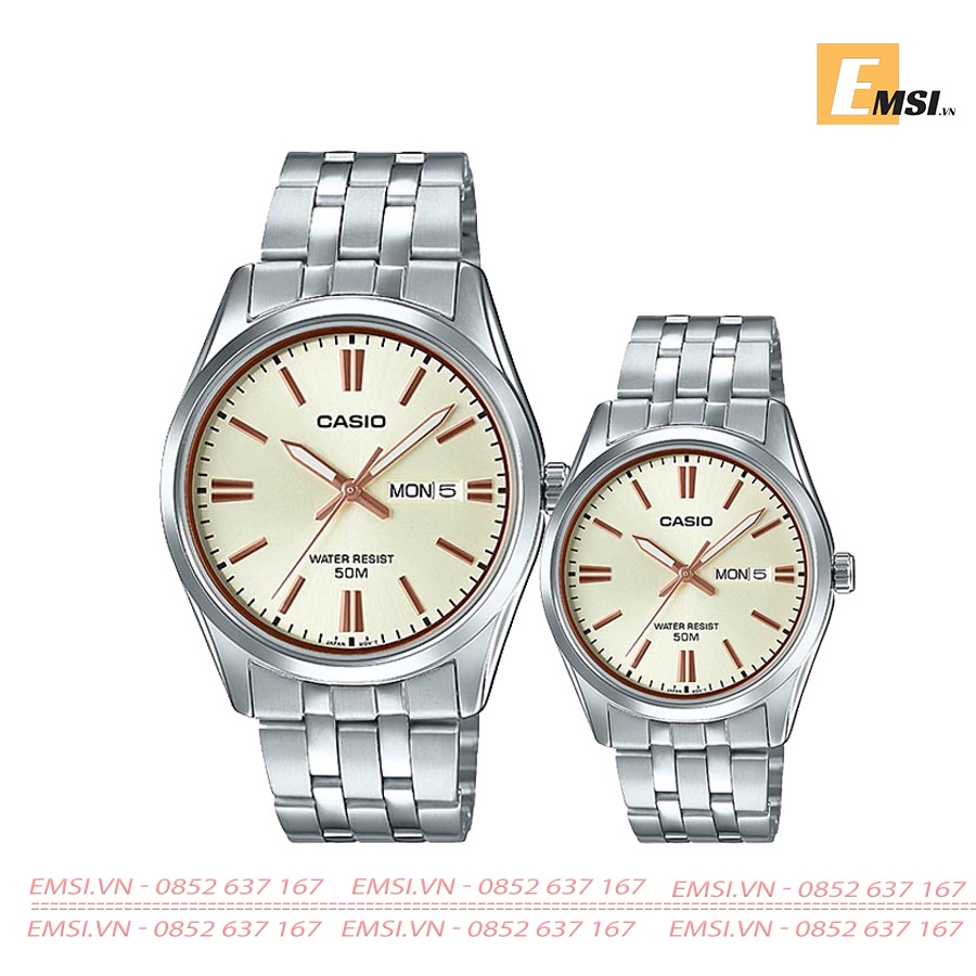 Đồng Hồ Casio Cặp Đôi MTP-1335D-9AVDF & LTP-1335D-9AVDF Size mặt 41,5mm & 30mm EMSI.VN