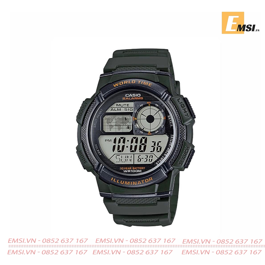 Casio AE-1000W-3AVDF - Đồng Hồ Nam - Điện Tử - Size Mặt 43.8mm - Kính Nhựa EMSI.VN