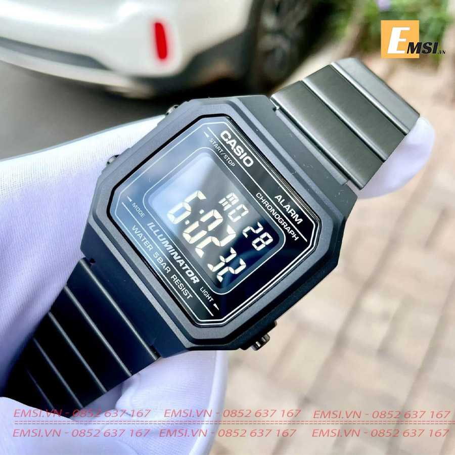 Casio B650WB-1B - Kính nhựa - Đồng hồ nam - Đồng hồ điện tử - Size mặt 41mm EMSI.VN