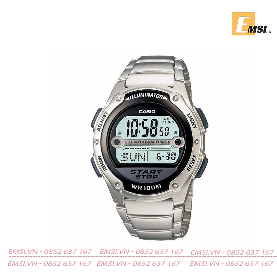 Casio W-756D-1A - Đồng Hồ Nam - Điện Tử - Kính Nhựa - Size Mặt 40.5mm EMSI.VN