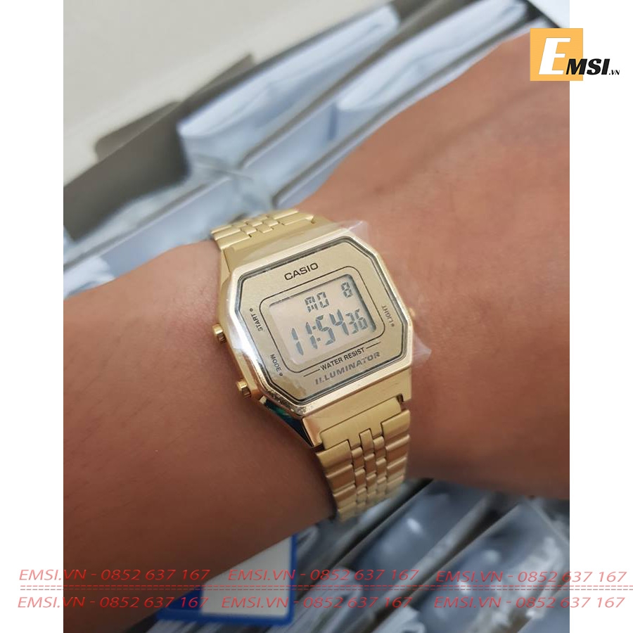 Casio LA680WGA-9D - Đồng Hồ Nữ - Điện Tử - Size Mặt 28mm - Kính Nhựa - Bảo Hành 5 Năm