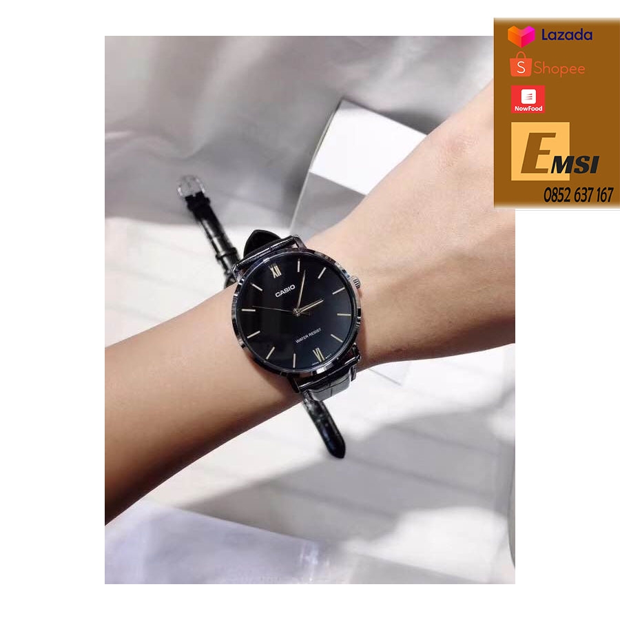 Đồng hồ nam dây da Casio MTP-VT01L-1B chính hãng