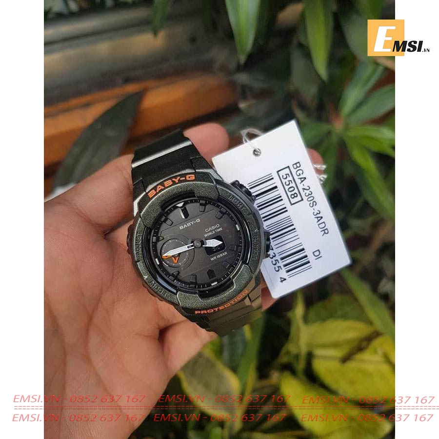 Baby-G BGA-230S-3ADR - Đồng Hồ Nữ - Điện Tử - Kính Khoáng - Size Mặt 43mm EMSI.VN