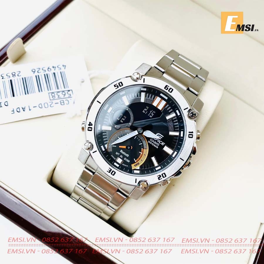 Casio Edifice ECB-20D-1A - Đồng Hồ Nam - Pin / Quartz - Kính Khoáng - Size Mặt 46mm EMSI.VN