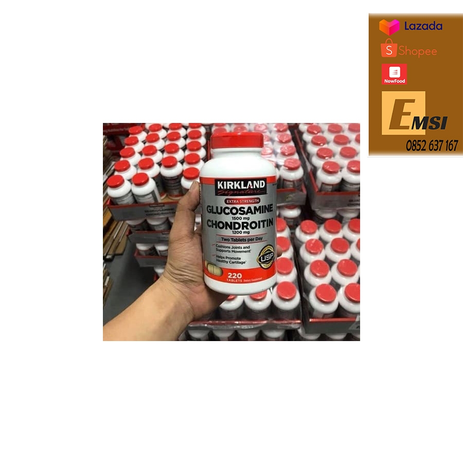 Kirkland Viên Uống Bổ Sung Glucosamine 1500mg & Chondroitin 1200mg 220 Viên