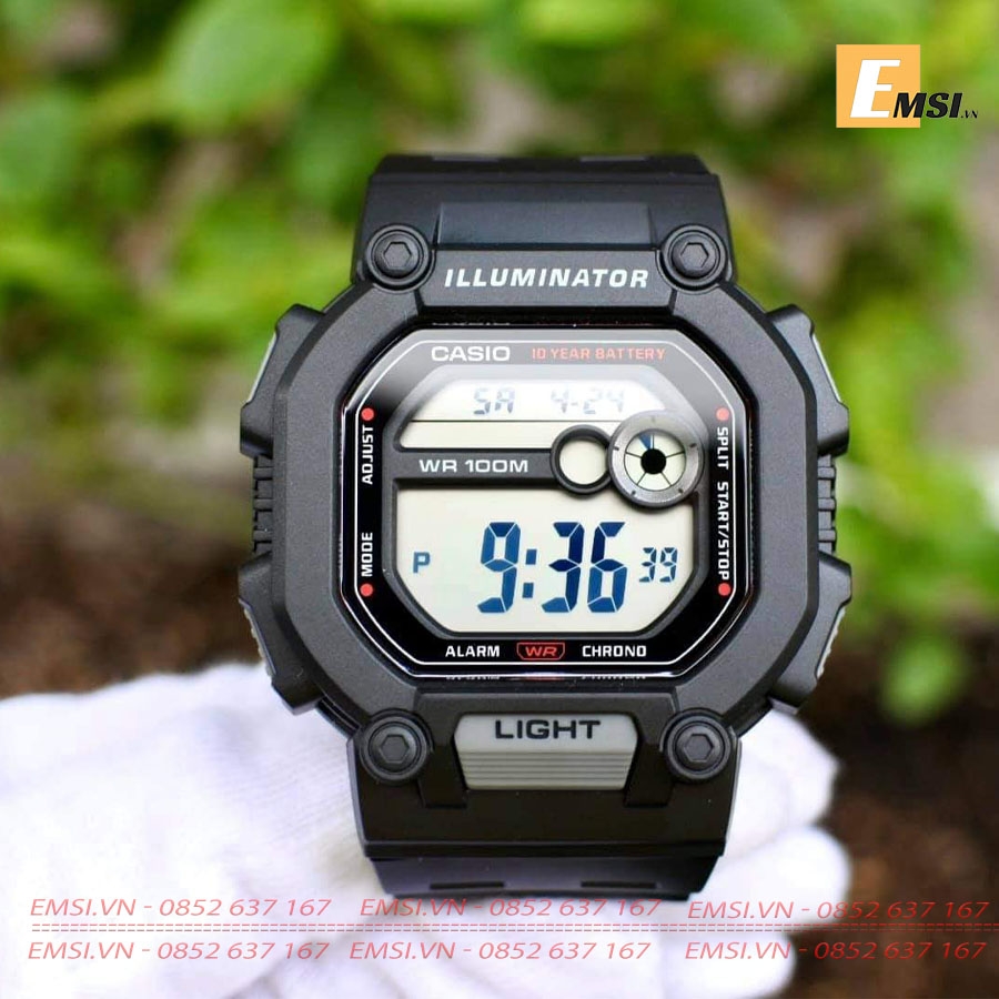 Casio W-737H-1AVDF - Đồng Hồ Nam - Điện Tử - Kính Nhựa - Size Mặt 45.7mm EMSI.VN