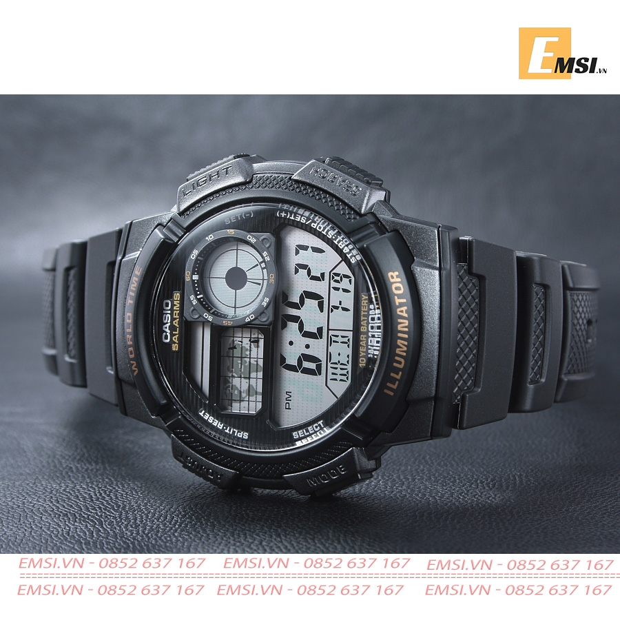 Casio AE-1000W-1AVDF - Đồng Hồ Nam - Pin/Quartz - Kính Nhựa - Size Mặt 43.8mm EMSI.VN