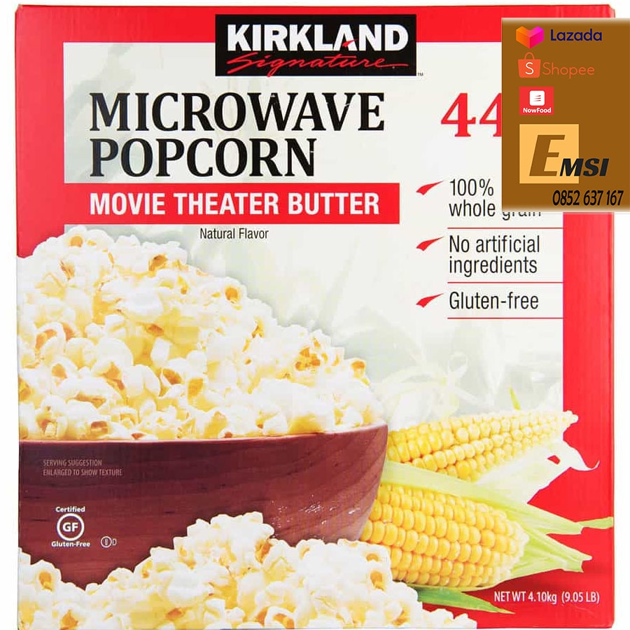 Bắp rang bơ Kirkland Signature Microwave Popcorn 4,1kg của Mỹ