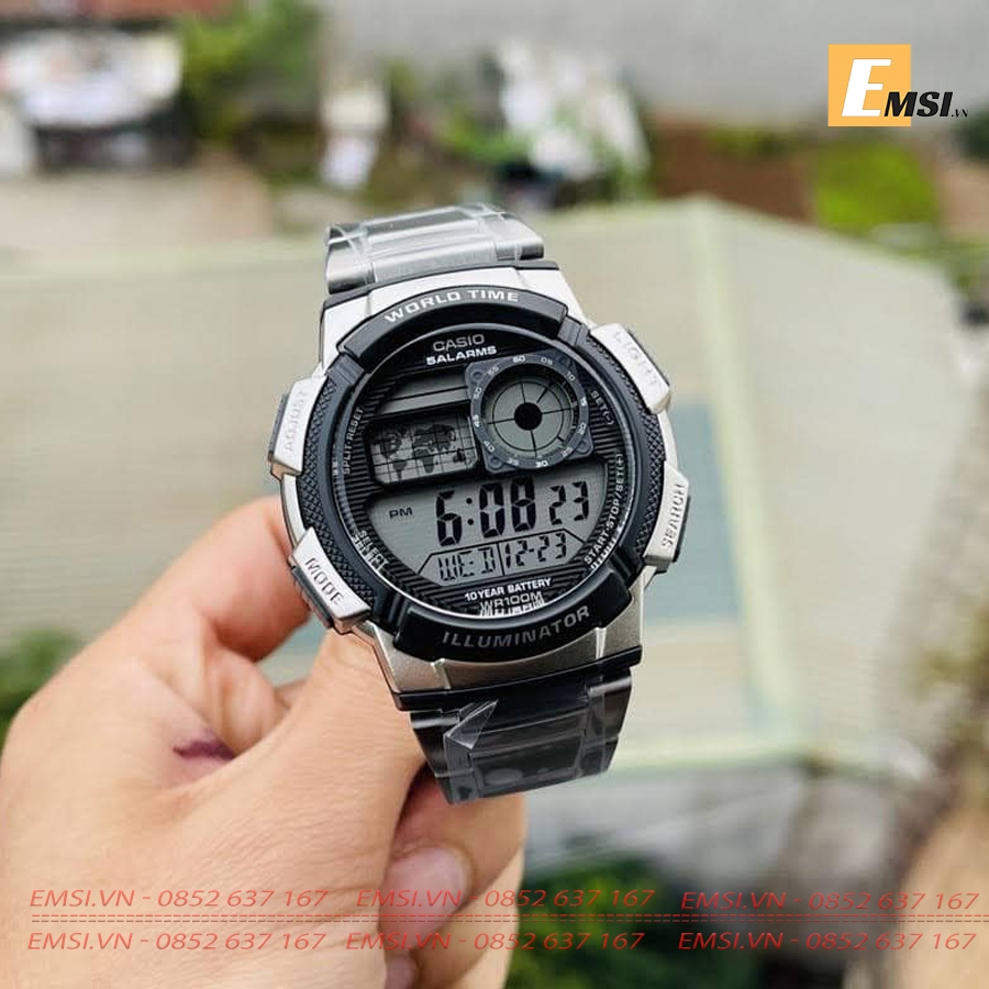 CASIO AE-1100WD-1AVDF - Đồng hồ nam - Pin/Quartz - Size mặt 43.8mm - Kính nhựa EMSI.VN