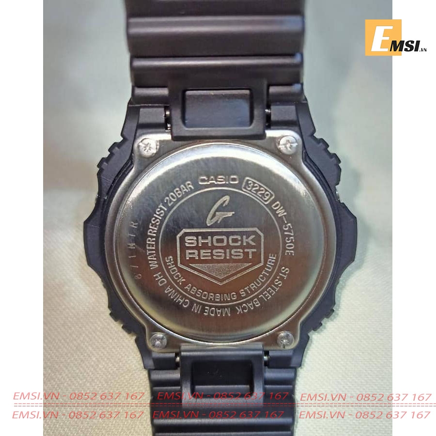 G-shock DW-5750E-1DR - Đồng Hồ Nam - Pin/Quartz - Size Mặt 45.4mm - Kính Khoáng EMSI.VN