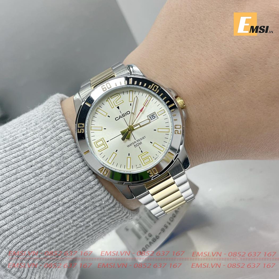 Casio MTP-VD01SG-9B - Đồng Hồ Nam - Pin / Quartz - Kính Khoáng - Size Mặt 45mm EMSI.VN
