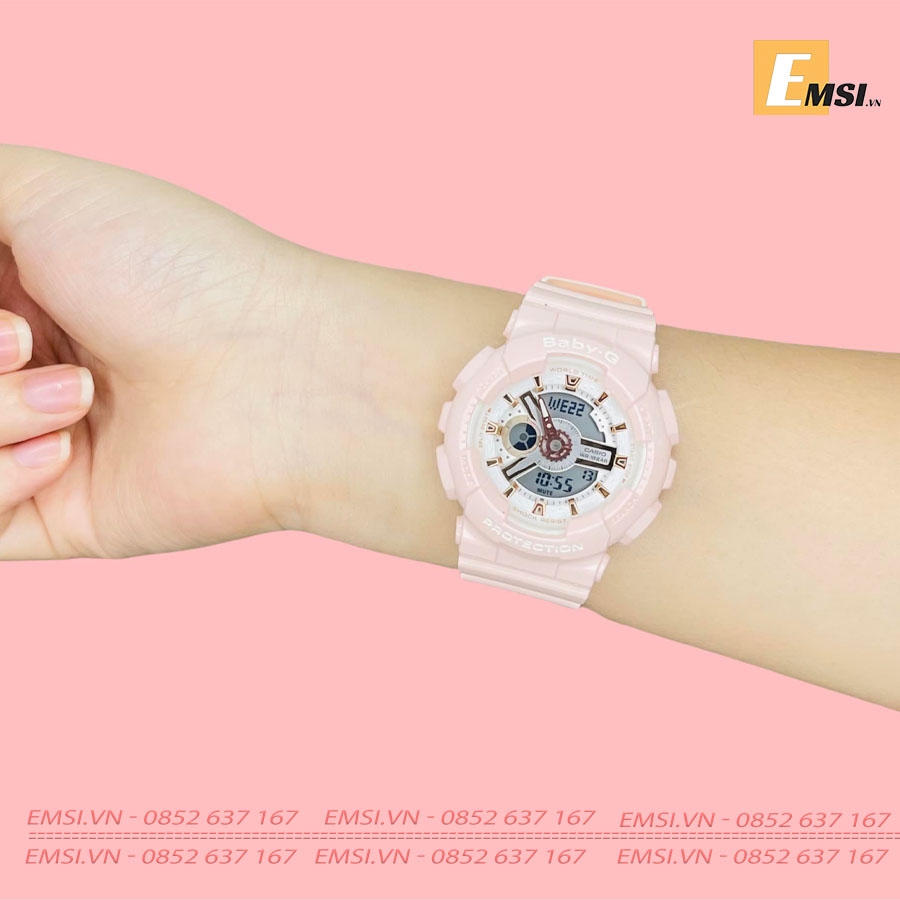 Baby-G BA-110RG-4ADR - Đồng Hồ Nữ - Điện Tử - Kính Khoáng - Size Mặt 43mm EMSI.VN