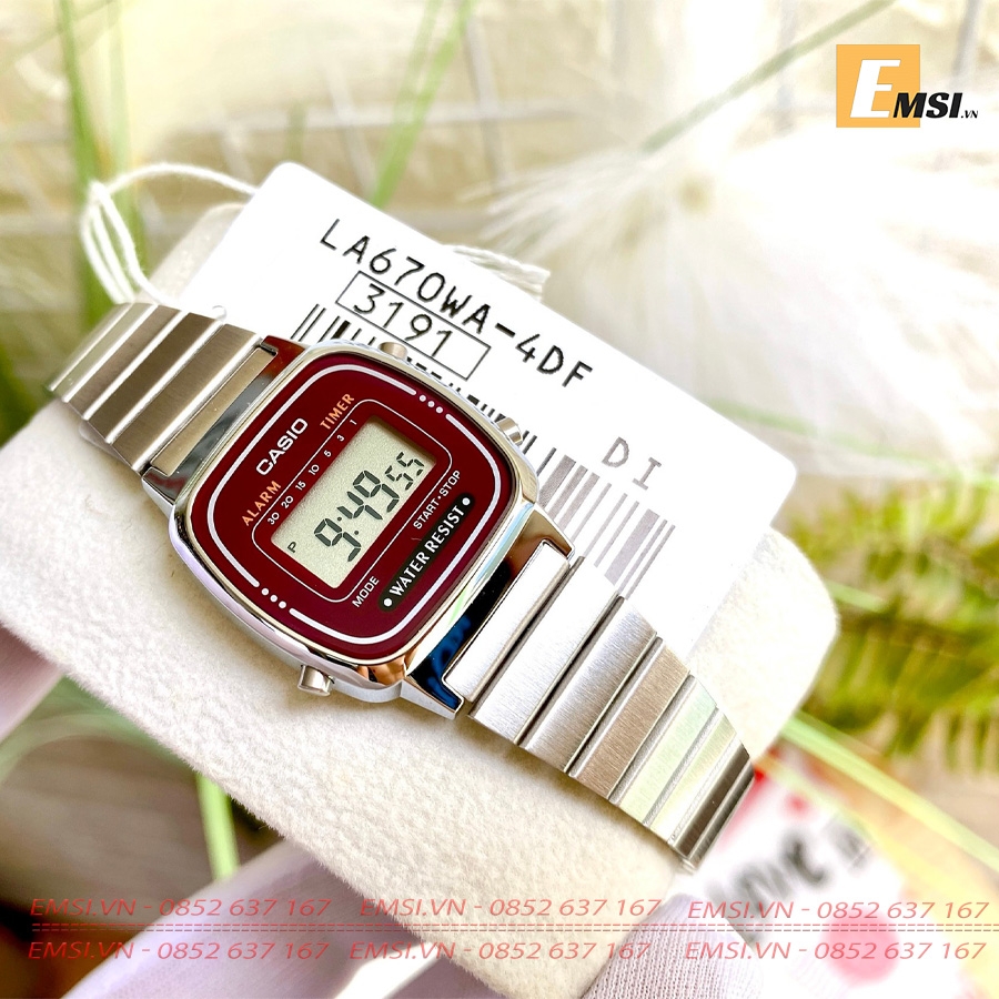 Casio LA670WA-4D - Đồng Hồ Nữ - Điện Tử - Size Mặt 24.6mm - Kính Nhựa EMSI.VN