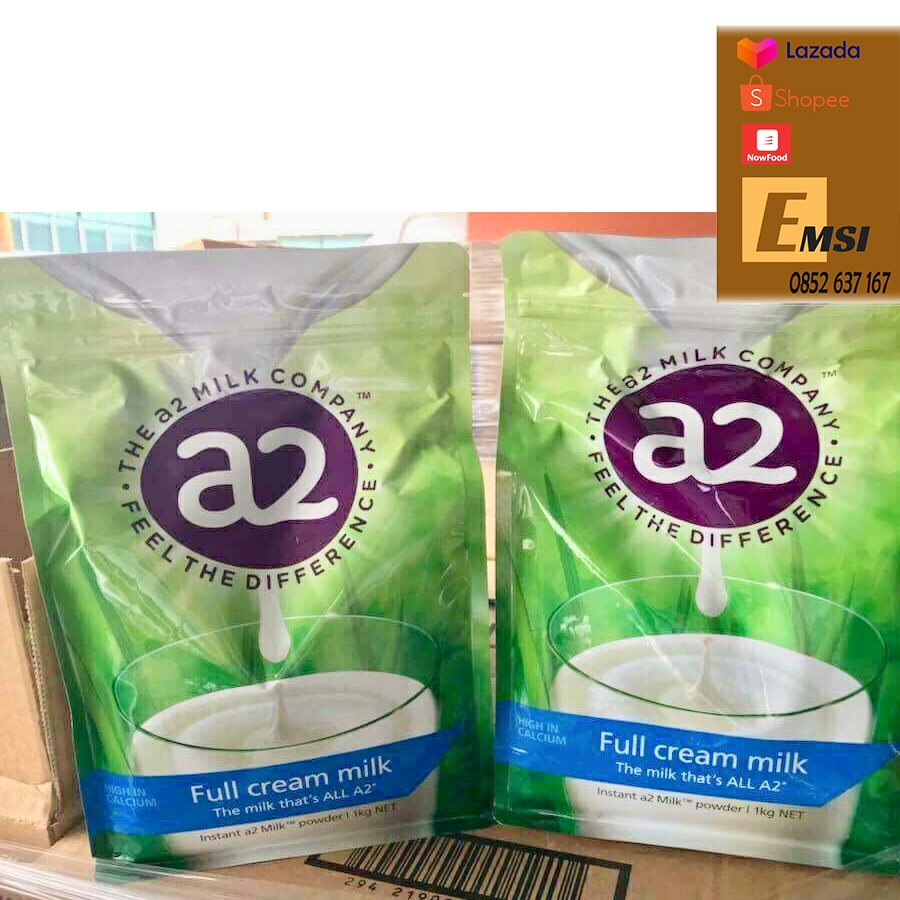 Sữa tươi dạng bột nguyên kem A2 Úc túi 1kg