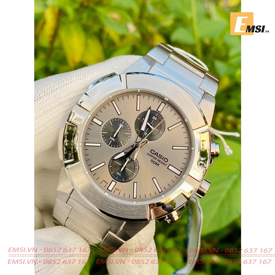 Casio MTP-E501D-8A - Đồng Hồ Nam - Pin / Quartz - Kính Khoáng - Size Mặt 44mm EMSI.VN