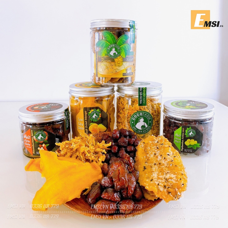Đặc sản: Tổng hợp Mứt MIỀN TÂY thượng hạng Cocofarm