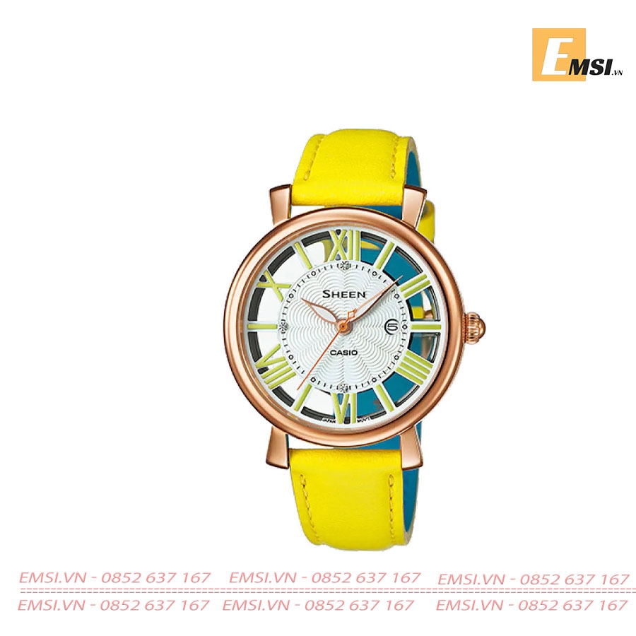 Casio Sheen SHE-4047PGL-9A - Đồng Hồ Nữ - Pin/Quartz - Kính Khoáng - Size Mặt 34mm EMSI.VN