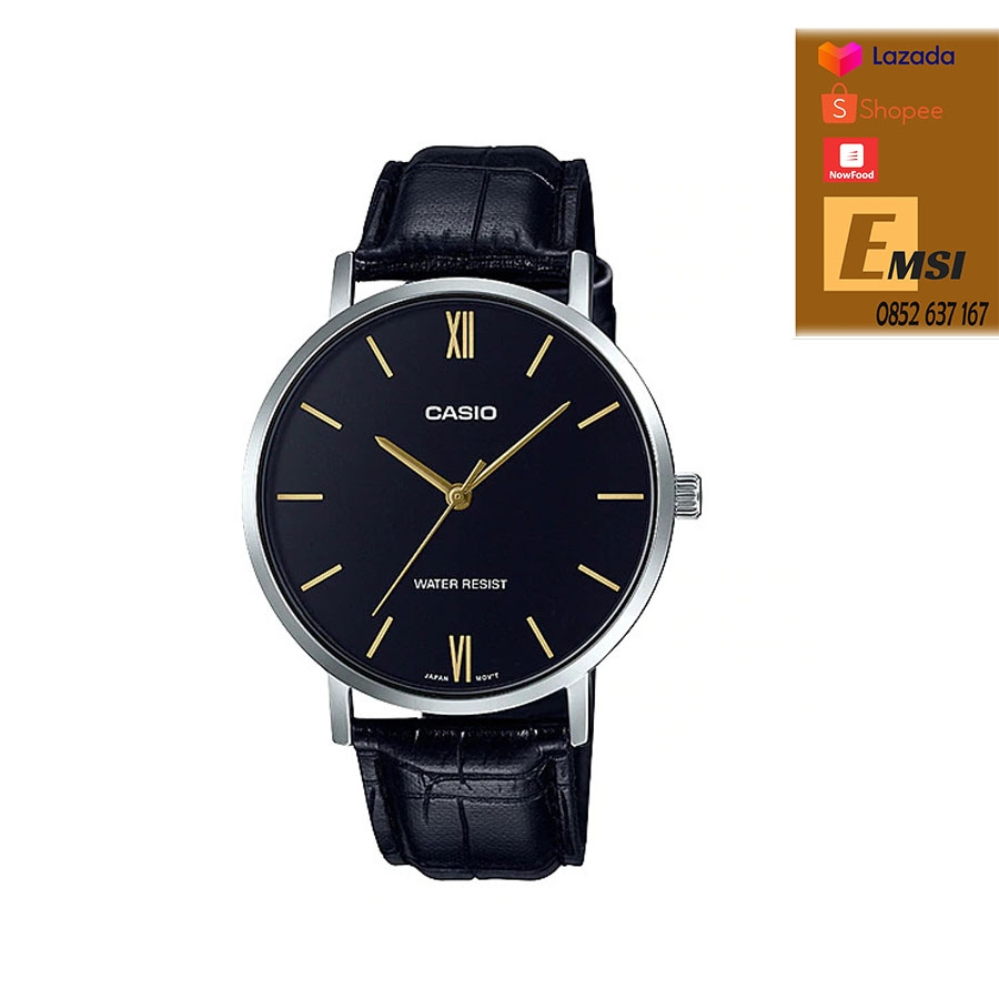Đồng hồ nam dây da Casio MTP-VT01L-1B chính hãng