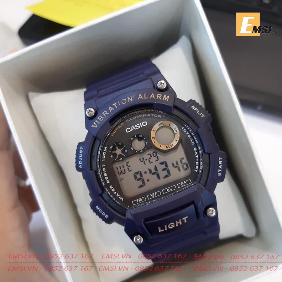 Casio W-735H-2AVDF - Đồng Hồ Nam - Điện Tử - Kính Nhựa - Size Mặt 47mm EMSI.VN