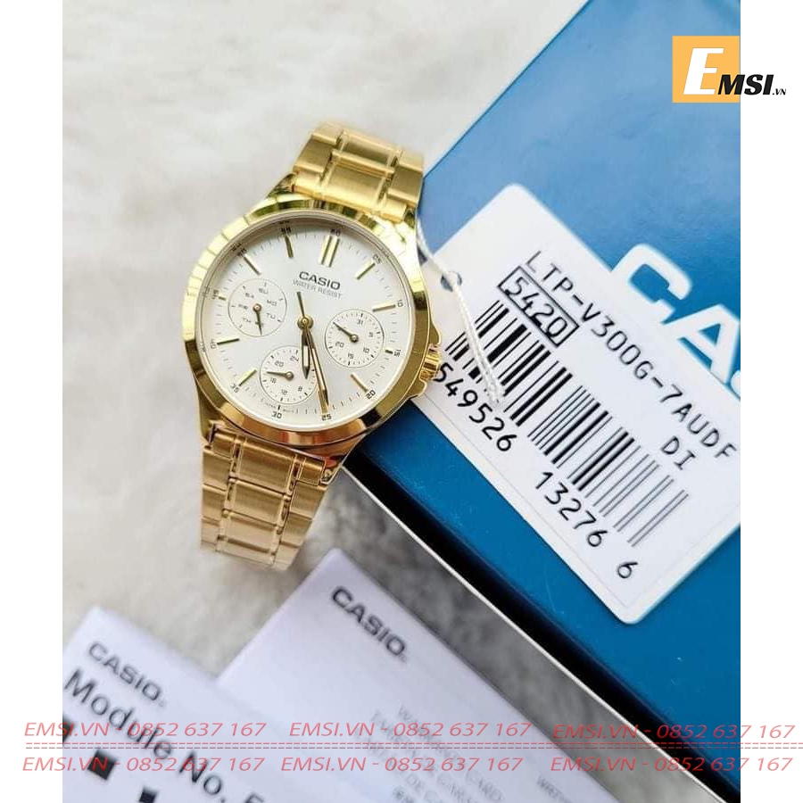 Casio LTP-V300G-7A - Đồng Hồ Nữ - Pin/Quartz - Kính Khoáng - Size Mặt 33.2mm EMSI.VN