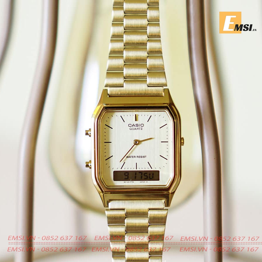 Casio AQ-230GA-9D - Đồng hồ Unisex - Điện Tử - Size mặt 29.8mm - Kính nhựa EMSI.VN