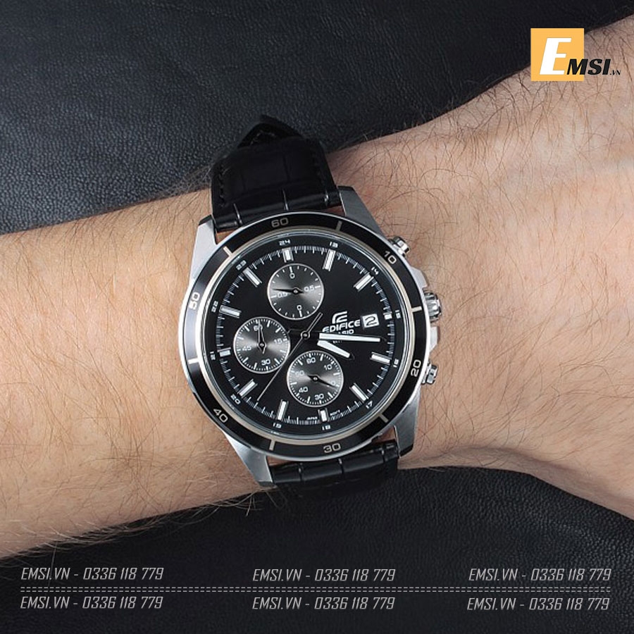 EFR-526L-1AVUDF | Đồng Hồ Casio | Đồng Hồ 43.8mm - Edifice | Nam | Dây Da - Chính Hãng