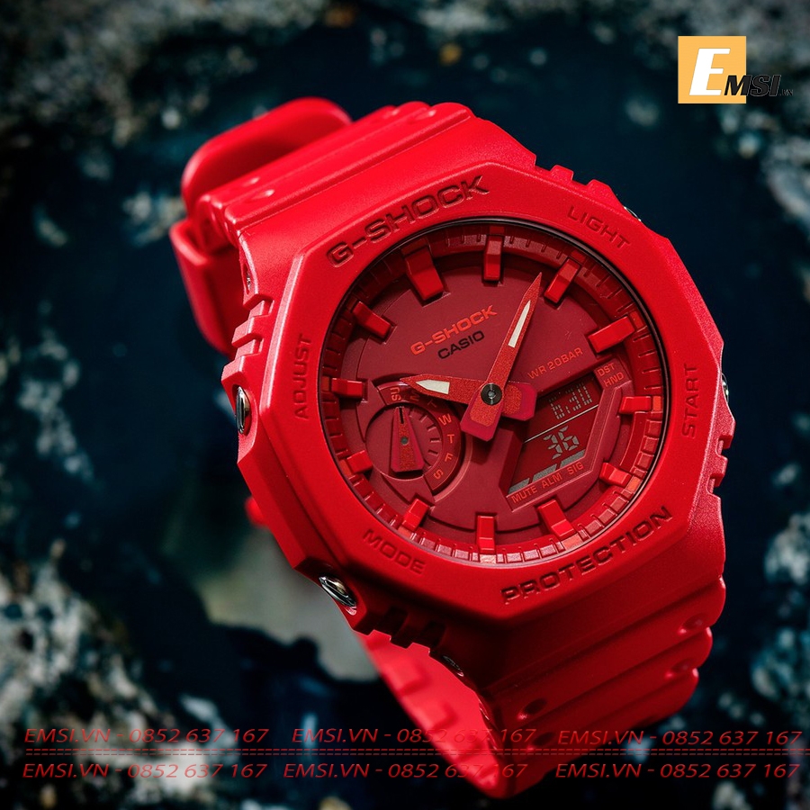 G-Shock GA-2100-4ADR - Đồng Hồ Nam - Điện Tử - Kính Khoáng - Size Mặt 45.4mm - Bảo Hành 5 Năm - Chính Hãng