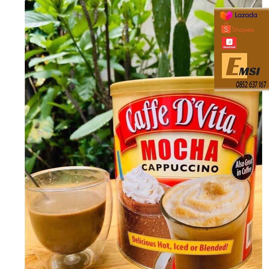 Bột cà phê hòa tan Caffe D’Vita Mocha Cappuccino 1,8kg