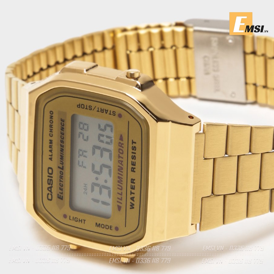 Đồng hồ Casio Nam A168WG-9WDF - 36mm Unisex - Kính Nhựa - Emsi.vn
