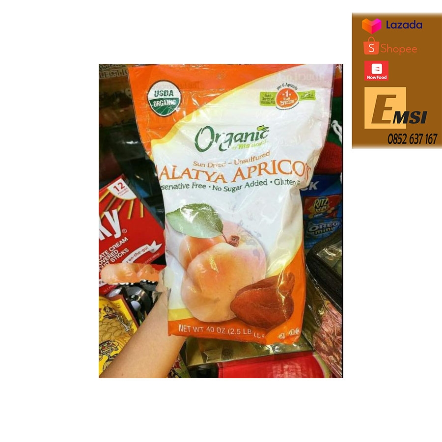 Quả mơ sấy khô Organic Malatya Apricots 1,13kg của Mỹ