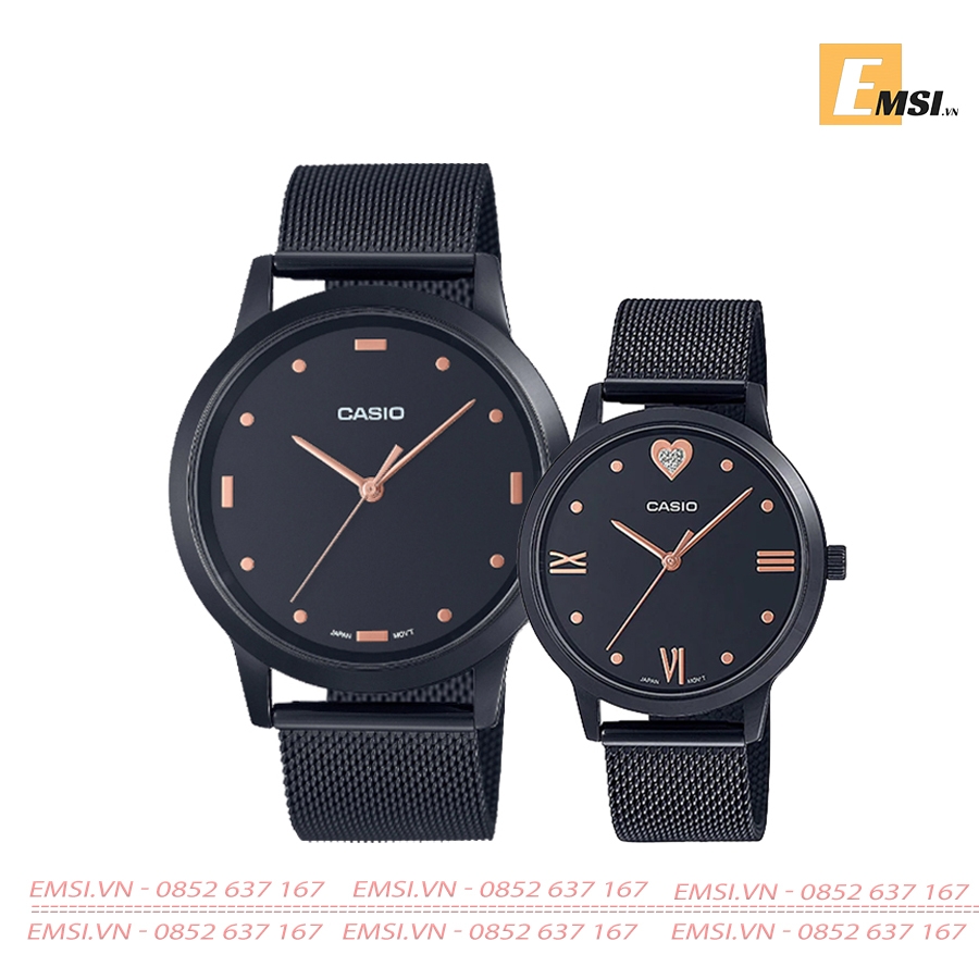 Đồng Hồ Casio Cặp Đôi MTP-2022VMB-1CDR & LTP-2022VMB-1CDR Size nữ 34mm, Size nam 40mm EMSI.VN