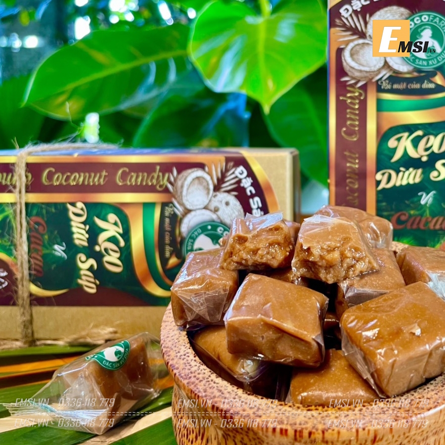 Đặc sản: Kẹo Dừa Sáp Cocofarm đủ vị 300gram