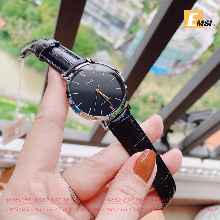 Đồng Hồ Casio Cặp Đôi MTP-VT01L-1BUDF & LTP-VT01L-1BUDF Dây Da - Mặt La Mã - Chống Nước EMSI.VN