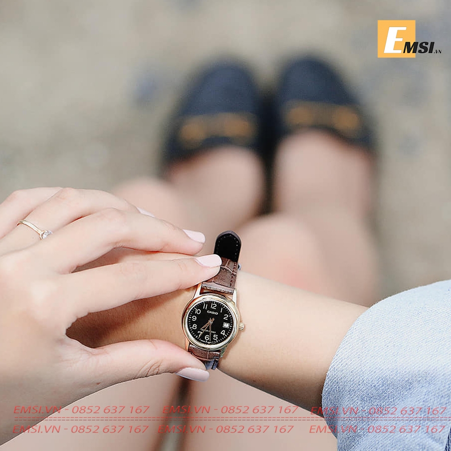 Casio LTP-V002GL-1B - Đồng Hồ Nữ - Pin/Quartz - Kính Khoáng - Size Mặt 25mm EMSI.VN