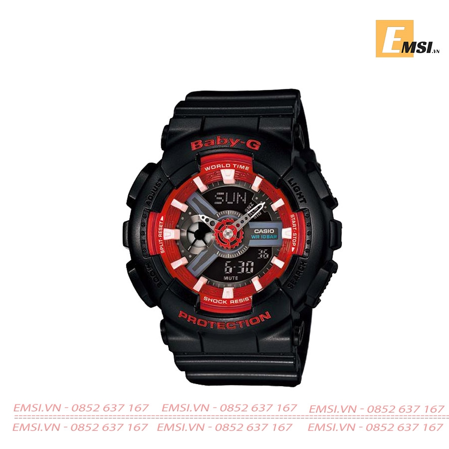 Baby-G BA-110SN-1ADR - Đồng Hồ Nữ - Điện Tử - Kính Khoáng - Size Mặt 43.5mm EMSI.VN