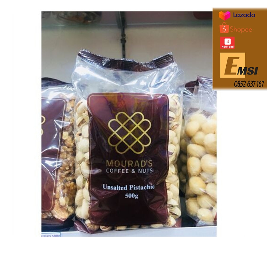 Hạt dẻ cười không muối Mourads Unsalted Pistachio 500g của Úc