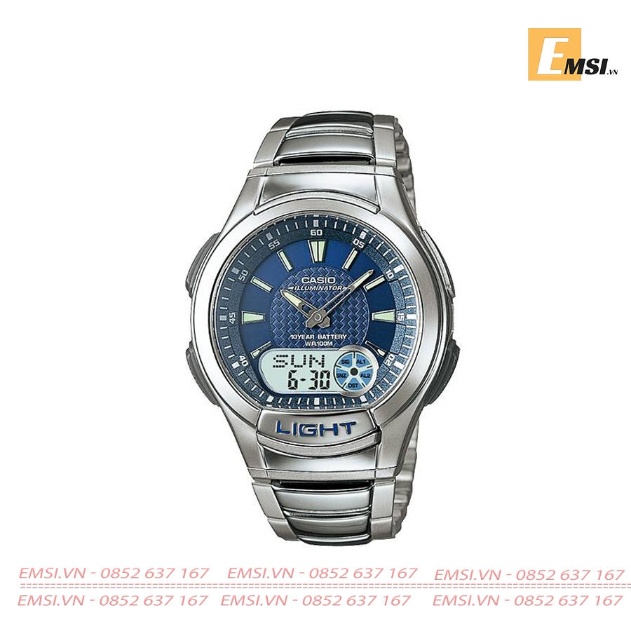 Casio AQ-180WD-2AV - Đồng Hồ Nữ - Pin/Quartz - Size Mặt 41mm - Kính Nhựa EMSI.VN